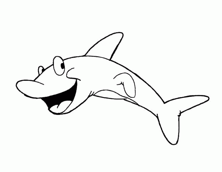 Название: Раскраска Добрая акула. Категория: . Теги: .