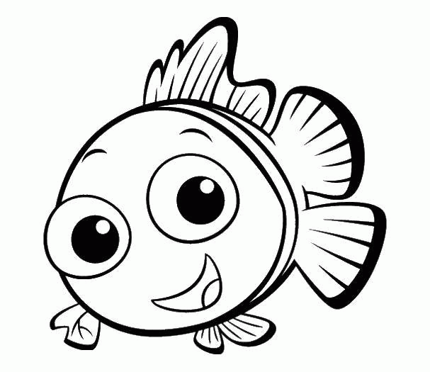 Название: Раскраска Немо рыба клоун. Категория: . Теги: .