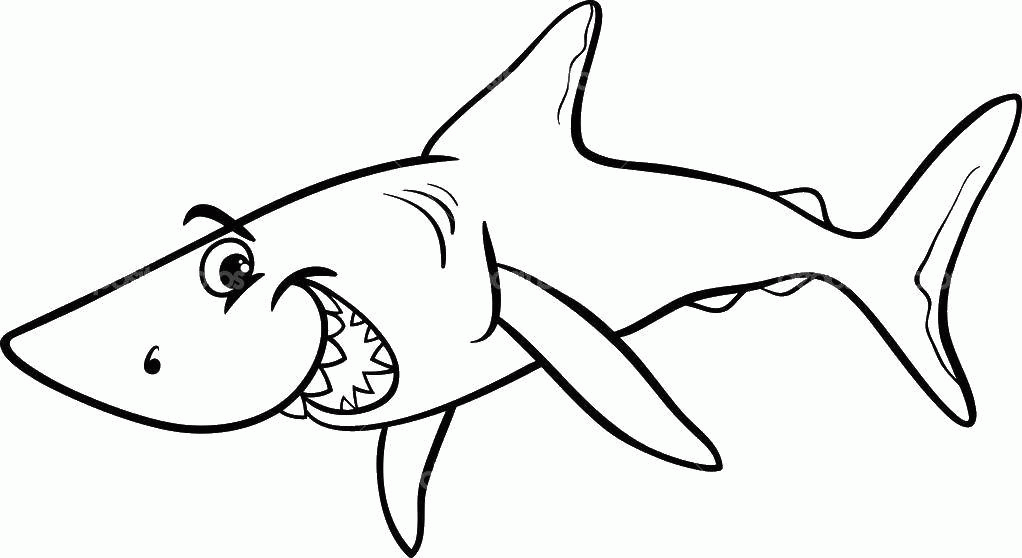 Название: Раскраска Счастливая акула. Категория: . Теги: .