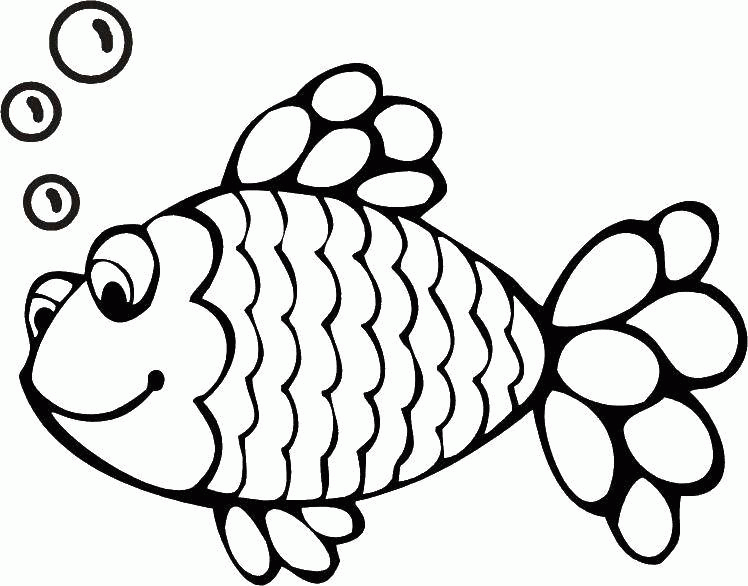 Раскраска Раскраска Пузырьки и рыбка Скачать Подводный мир, рыба.  Распечатать ,Рыбы, Скачать .  Распечатать 