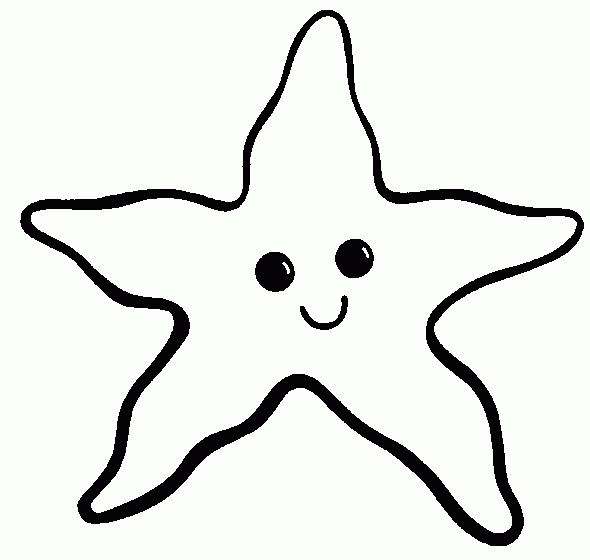 Название: Раскраска Простая морская звезда. Категория: . Теги: .