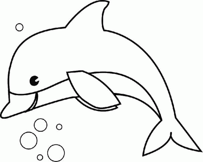 Название: Раскраска Дельфин и пузыри. Категория: . Теги: .