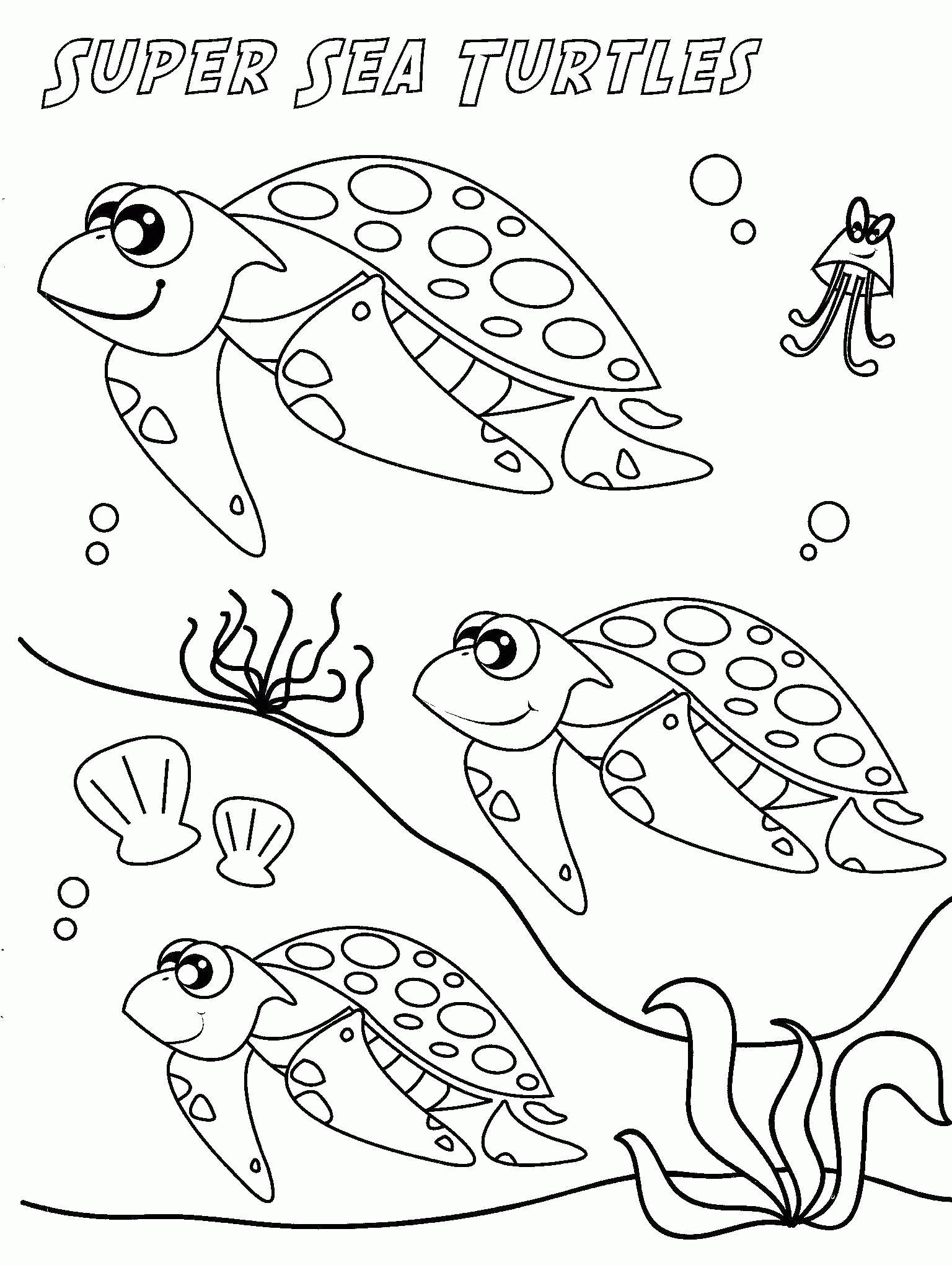 Название: Раскраска Морские черепахи. Категория: . Теги: .