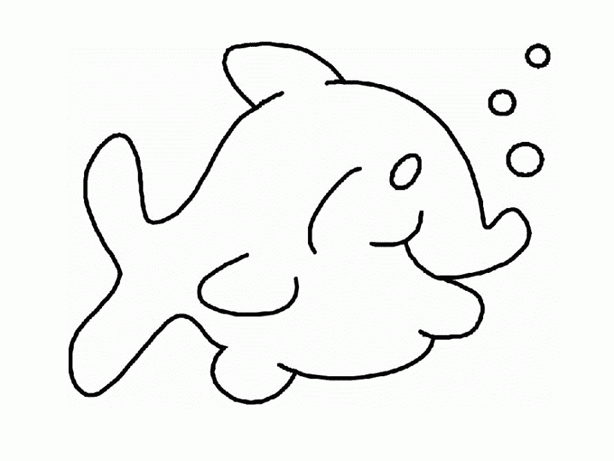 Название: Раскраска Раскраска рыбка для детей, дельфинчик. Категория: . Теги: .