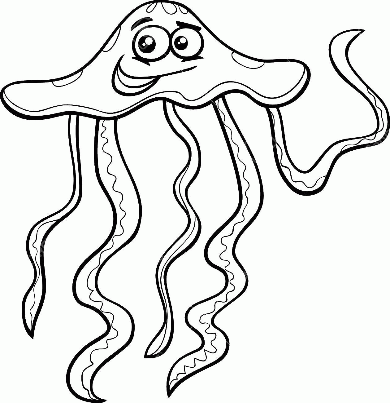 Название: Раскраска Название: Раскраска Смешная медуза. Категория: Морские обитатели. Теги: Подводный мир, медуза.. Категория: . Теги: .