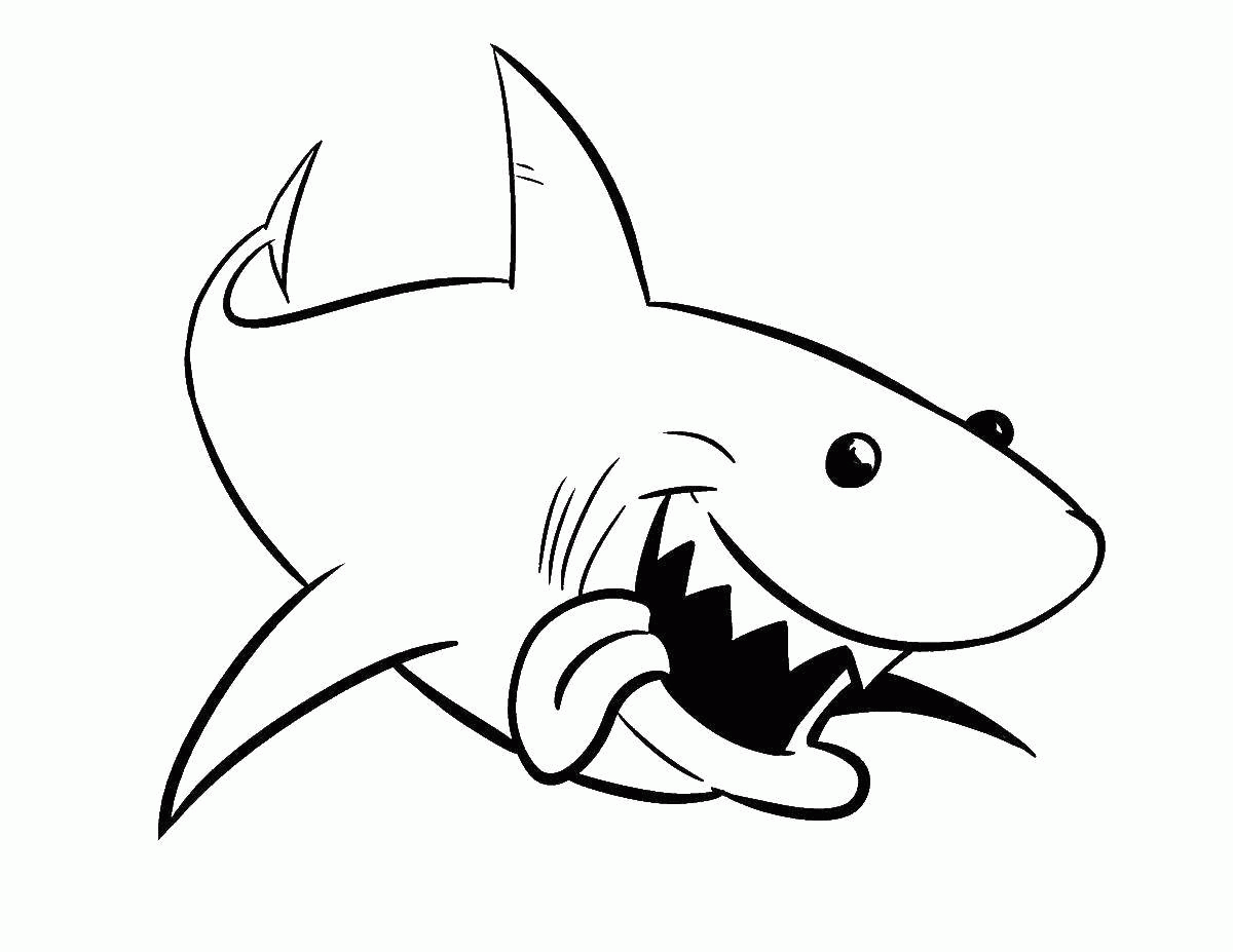 Название: Раскраска Веселая акула. Категория: . Теги: .