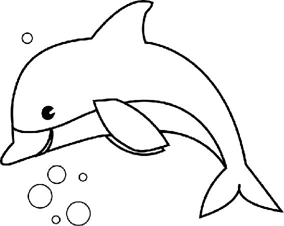 Название: Раскраска Раскраски подводный мир дельфин природа подводный мир. Категория: . Теги: .