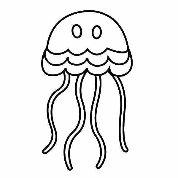 Название: Раскраска Простая медуза.. Категория: . Теги: .