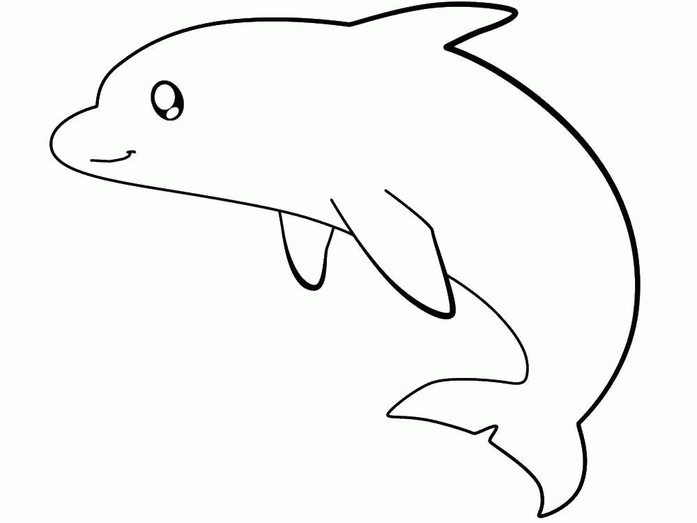 Название: Раскраска Морской дельфинчик. Категория: . Теги: .